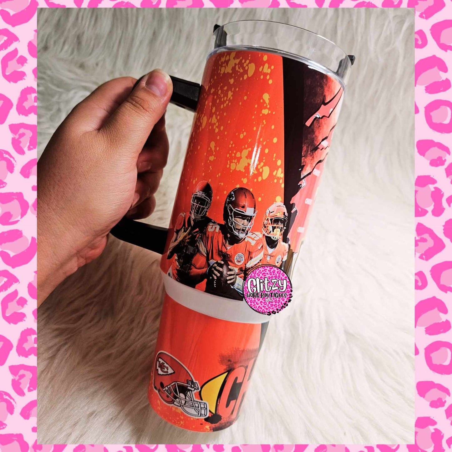 KC CHIEFS RIPPED FLAG DUPE 40OZ TUMBLER