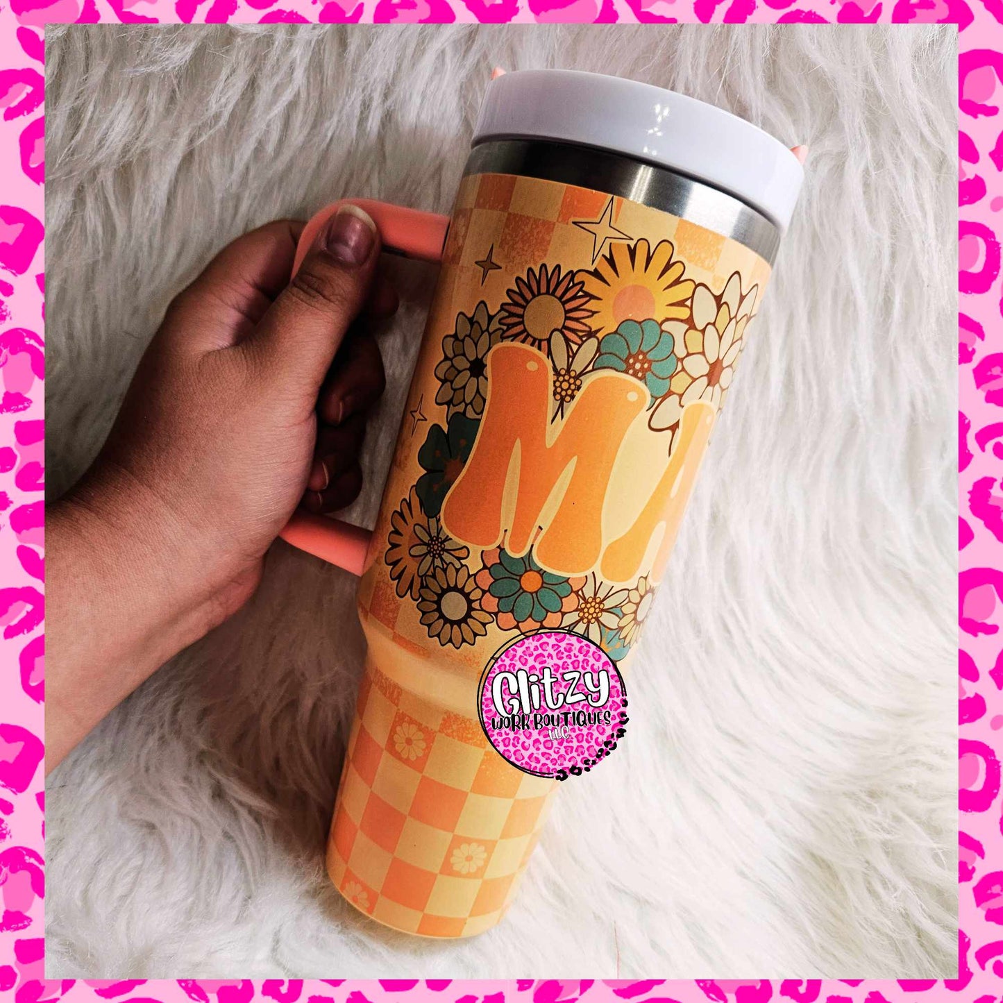 MAMA FLORAL PASTEL DUPE 40OZ TUMBLER