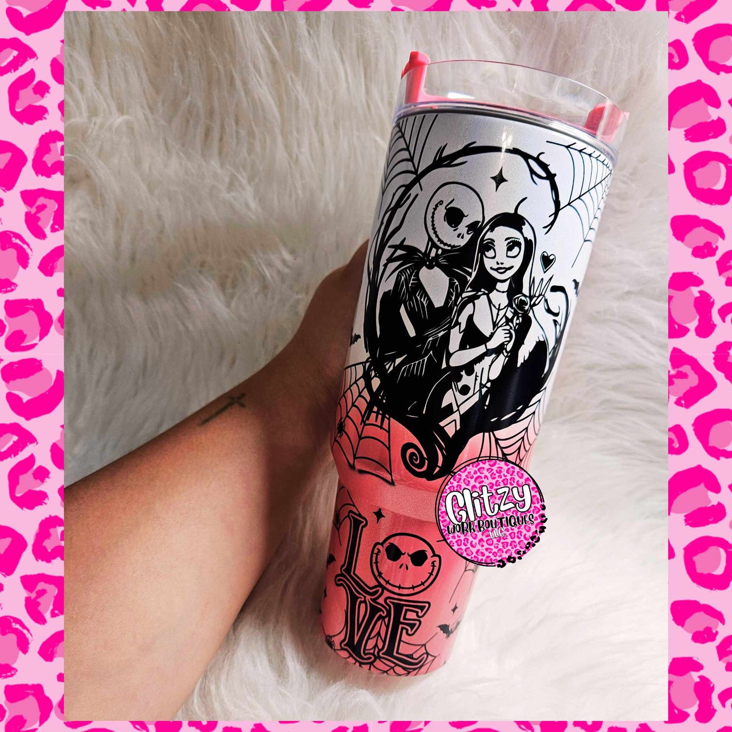 JACK & SALLY HOLOGRAPHIC OMBRE DUPE 40OZ TUMBLER