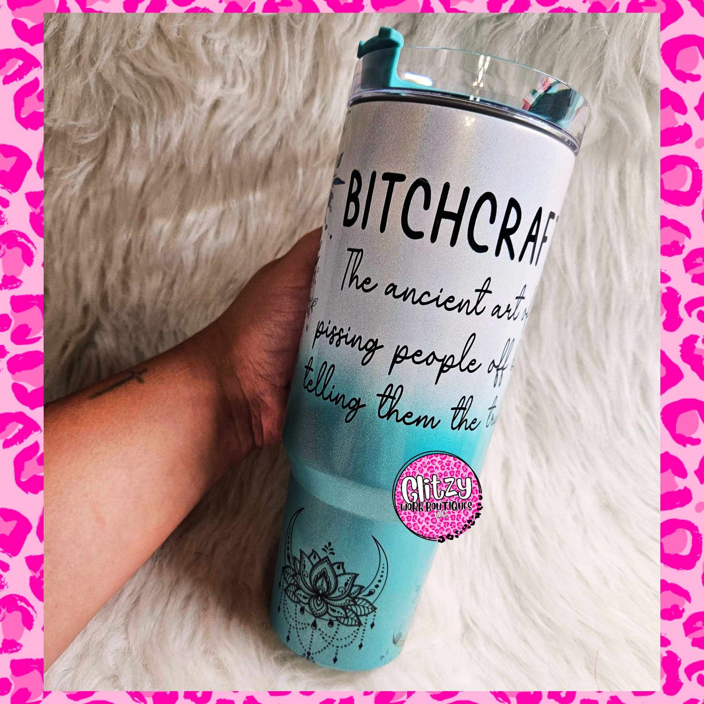 BITCHCRAFT HOLOGRAPHIC OMBRE DUPE 40OZ TUMBLER