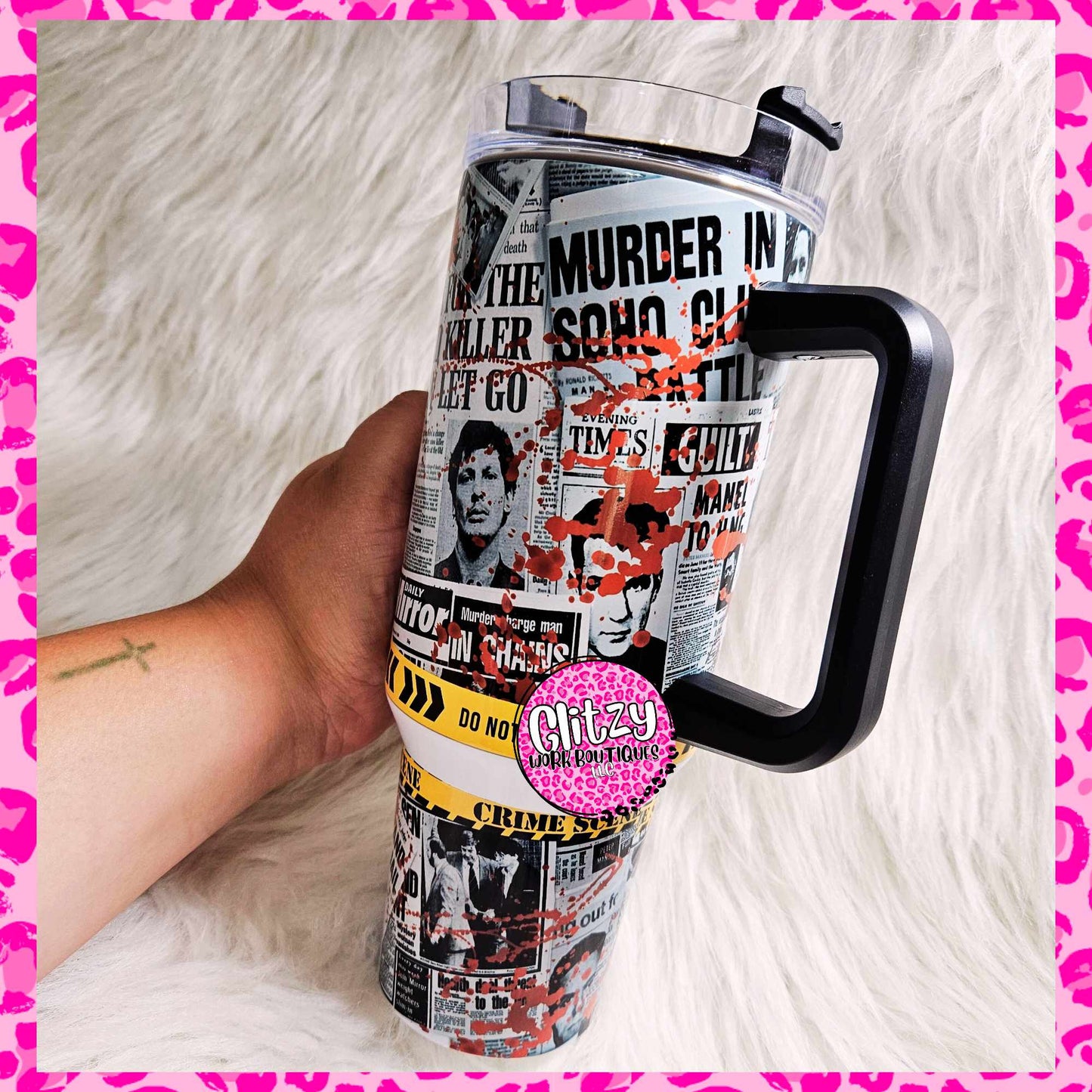 TRUE CRIME JUNKIE DUPE 40OZ TUMBLER