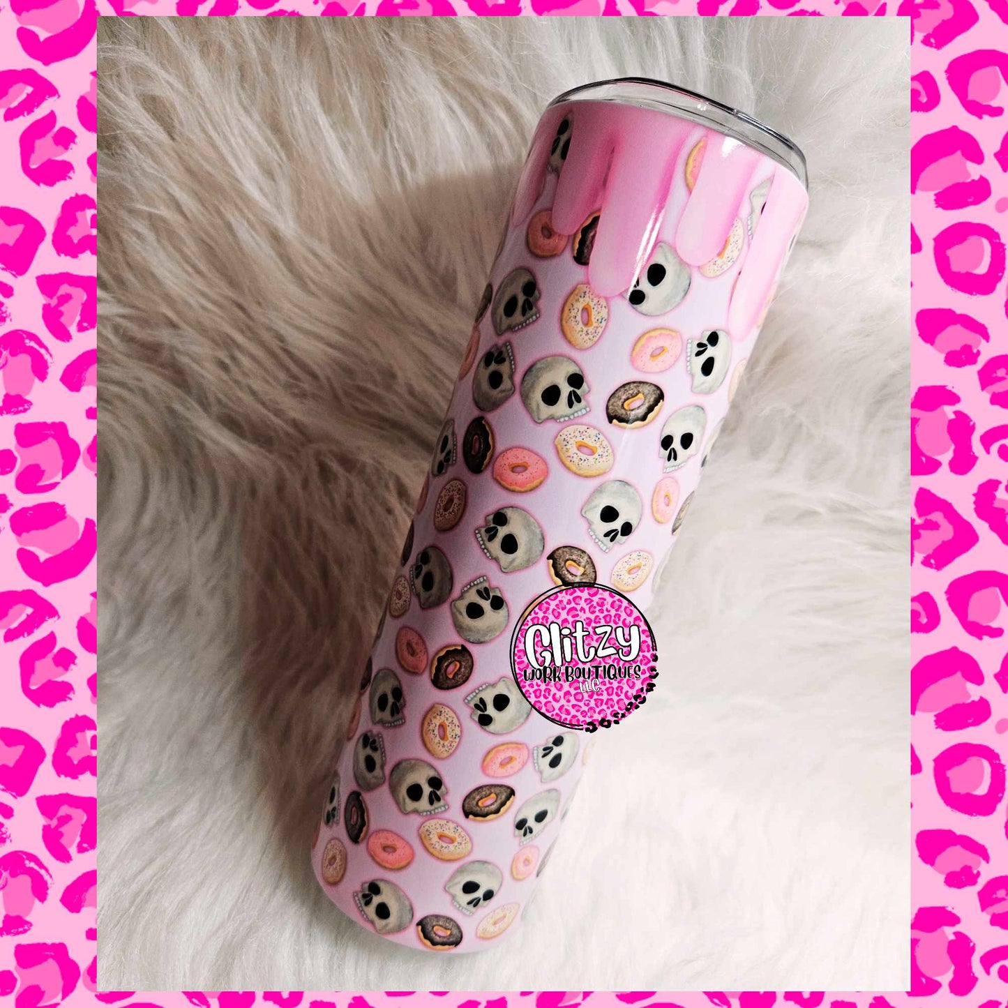 WHATEVER SPRINKLES YOUR DONUT SKULLS TUMBLER