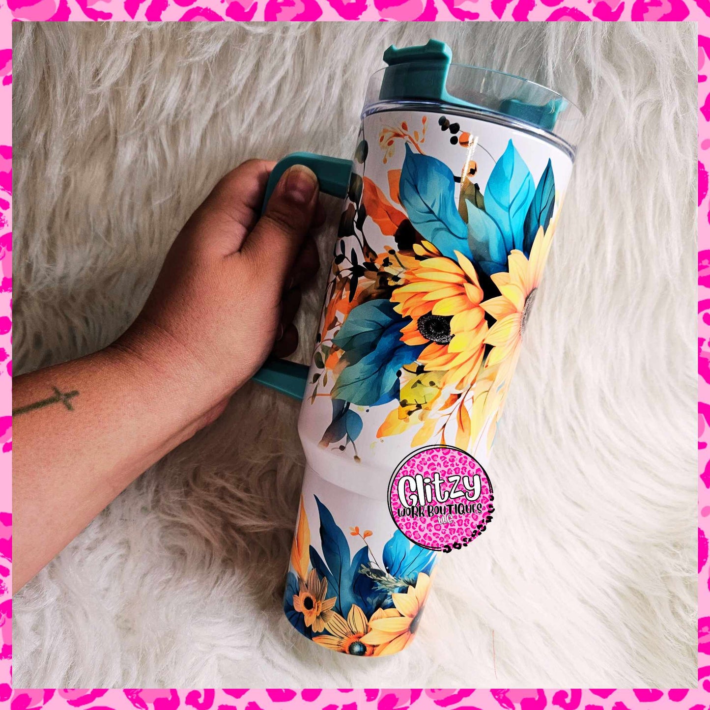 SUNFLOWER DUPE 40OZ TUMBLER