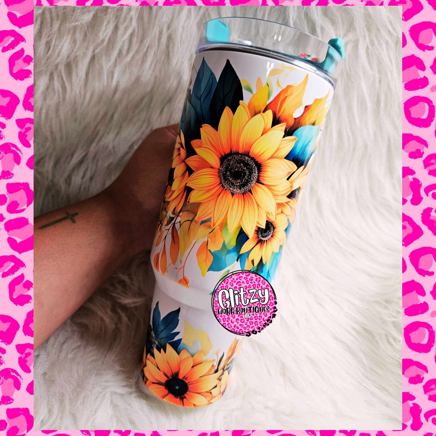 SUNFLOWER DUPE 40OZ TUMBLER