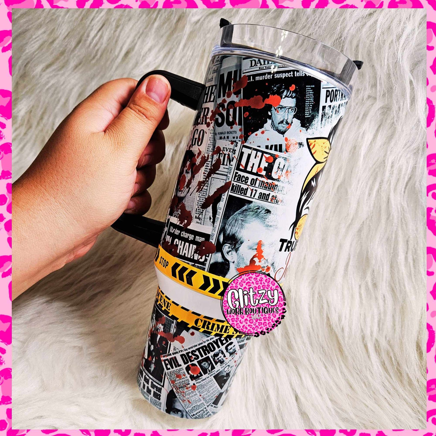 TRUE CRIME JUNKIE DUPE 40OZ TUMBLER