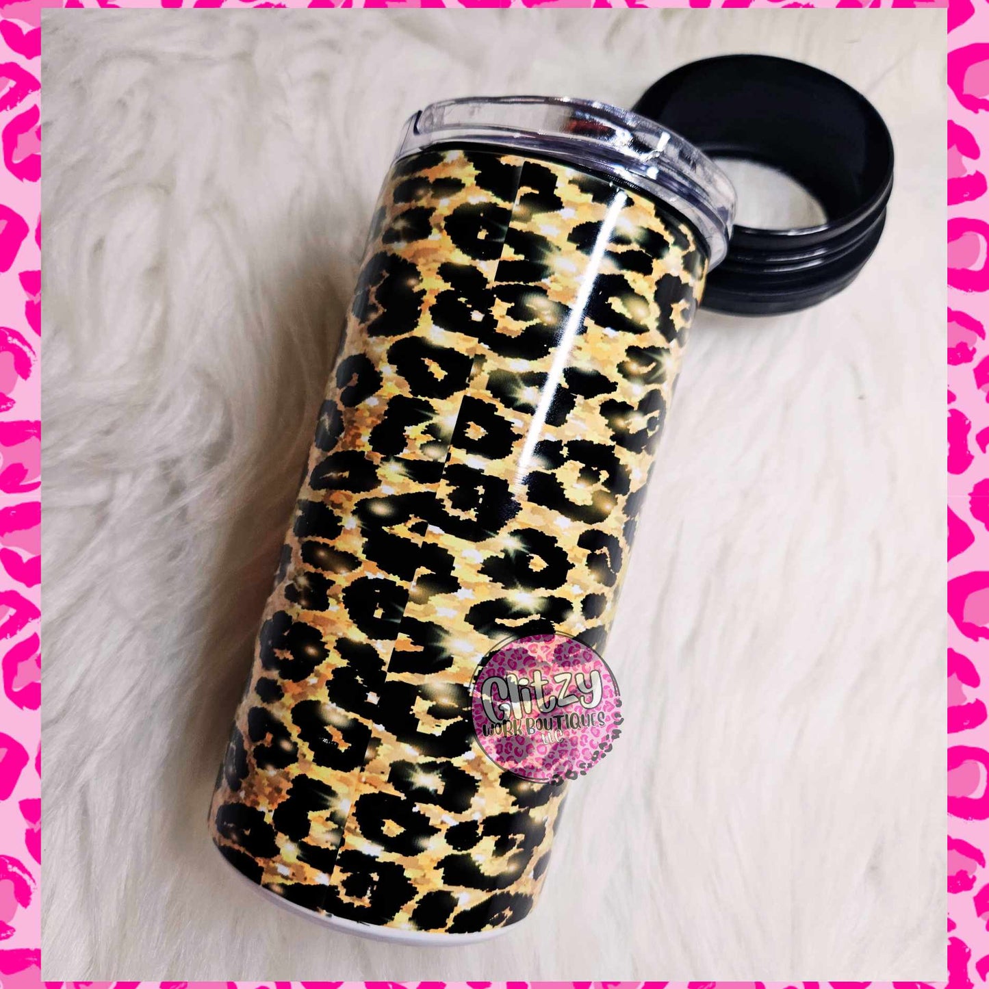 KC CHIEFS LEOPARD 16OZ CAN COOLER