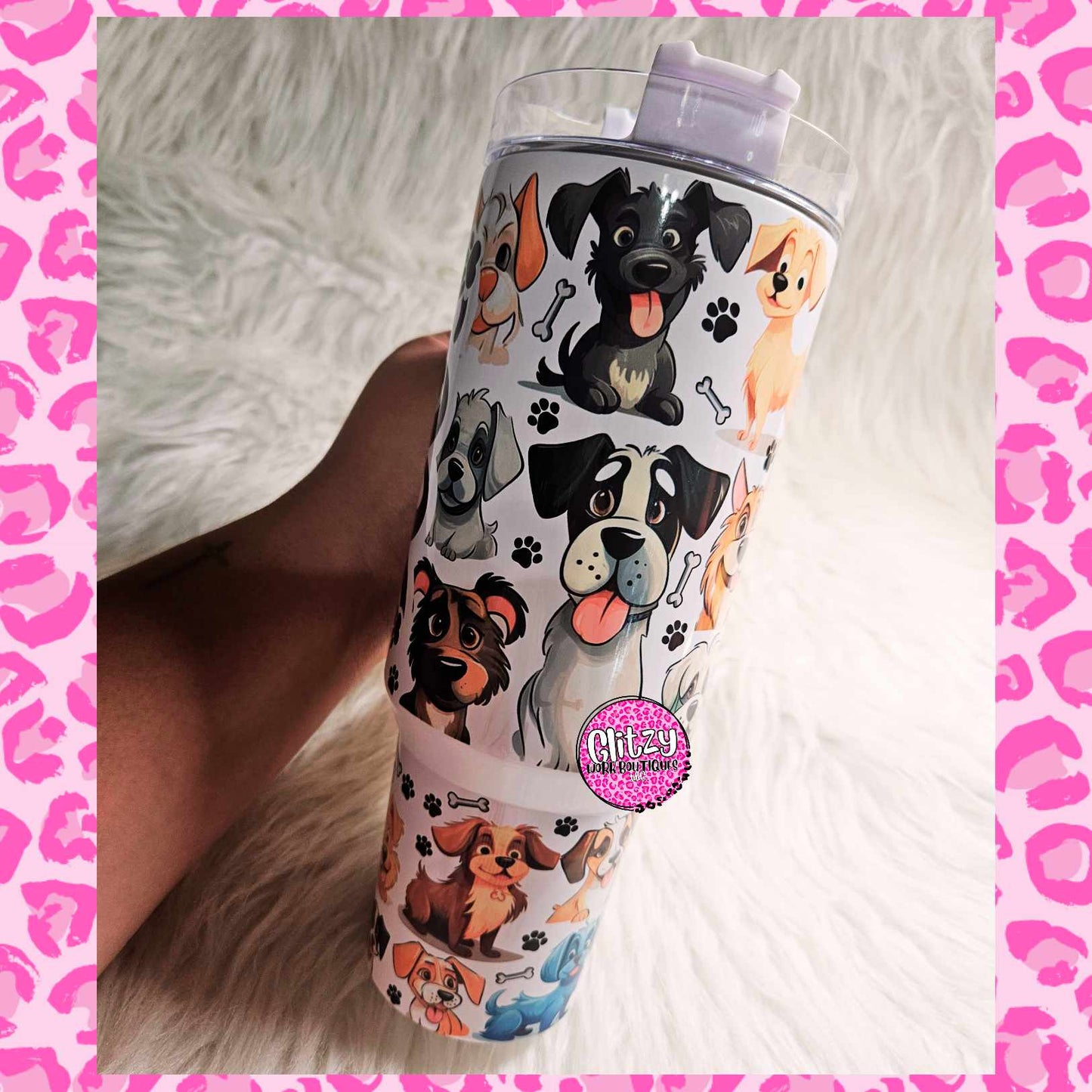 LIFE IS BETTER WITH DOGS DUPE 40OZ TUMBLER