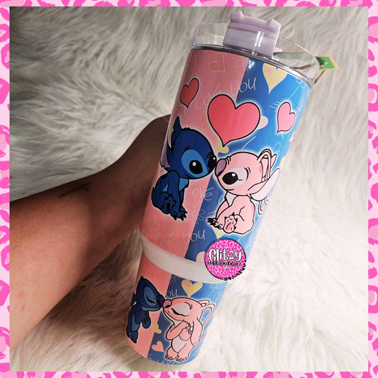 BLUE & PINK CHARACTER DUPE 40OZ TUMBLER