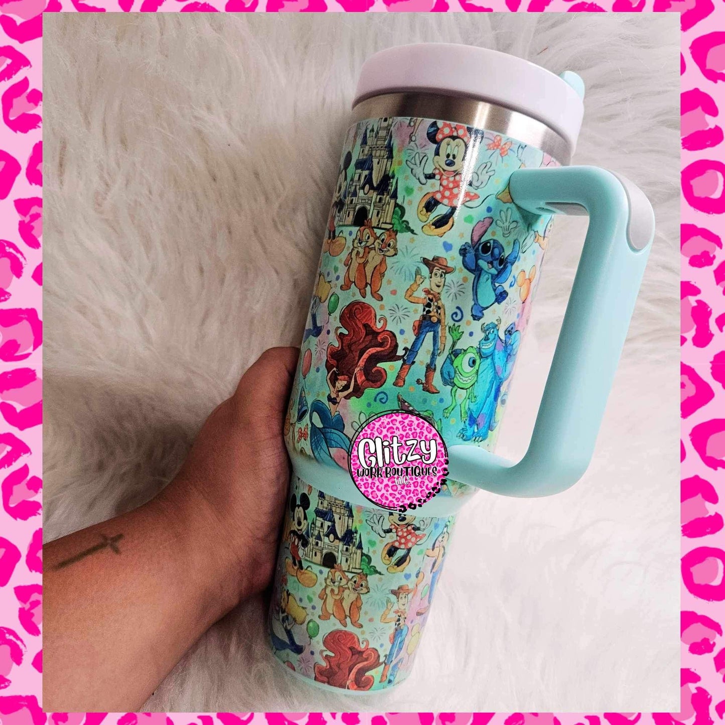 COLORFUL CHARACTER PASTEL DUPE 40OZ TUMBLER