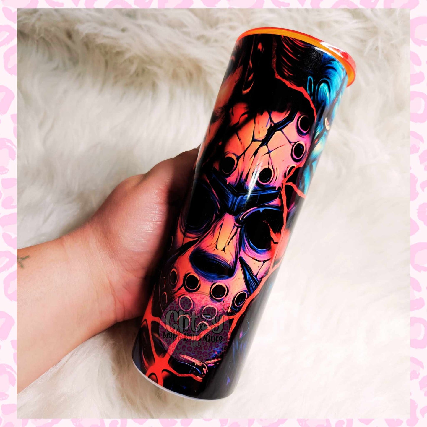 MEAN HORROR HALLOWEEN TUMBLER