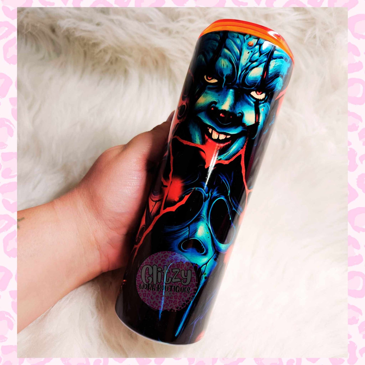 MEAN HORROR HALLOWEEN TUMBLER