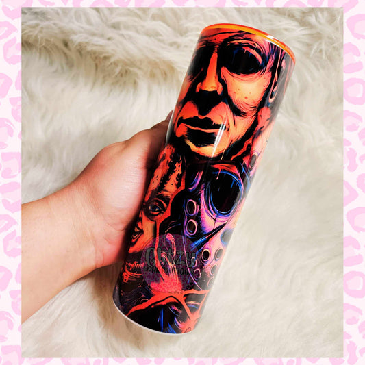 MEAN HORROR HALLOWEEN TUMBLER