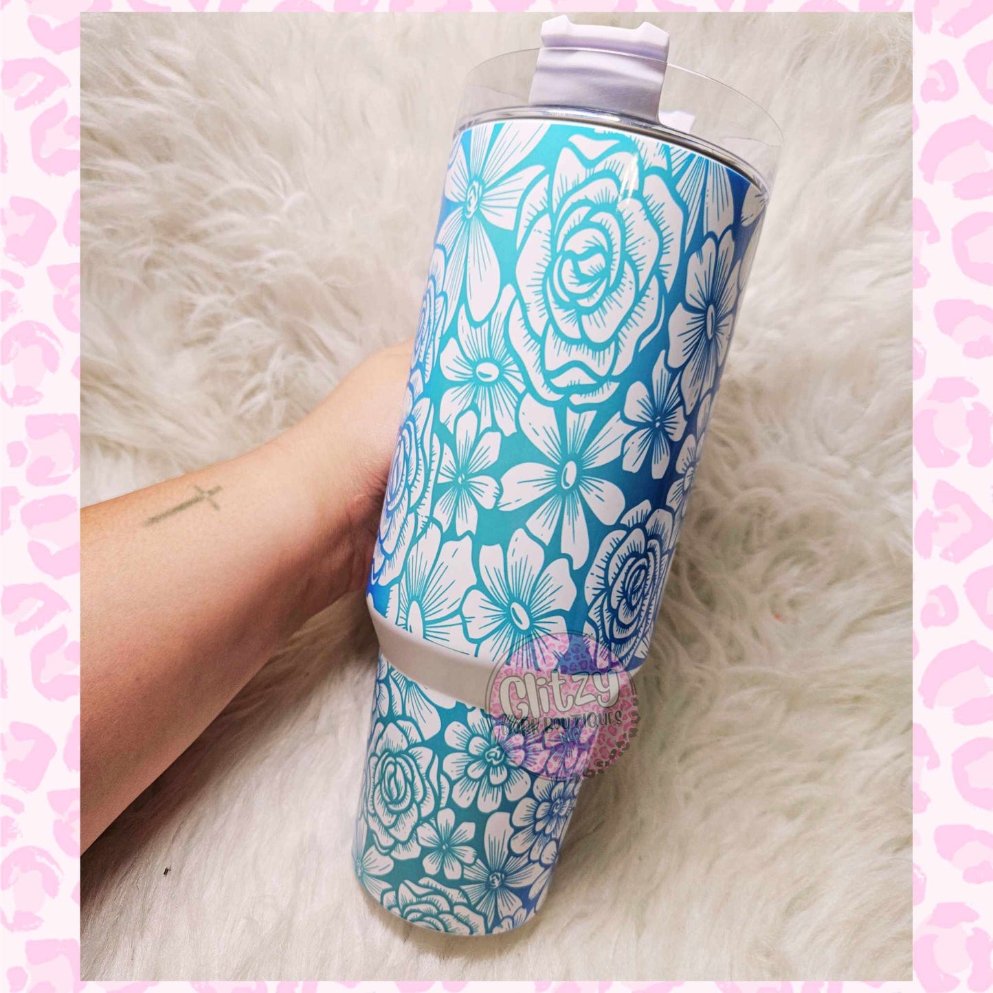 FLORAL OMBRE DUPE 40OZ TUMBLER