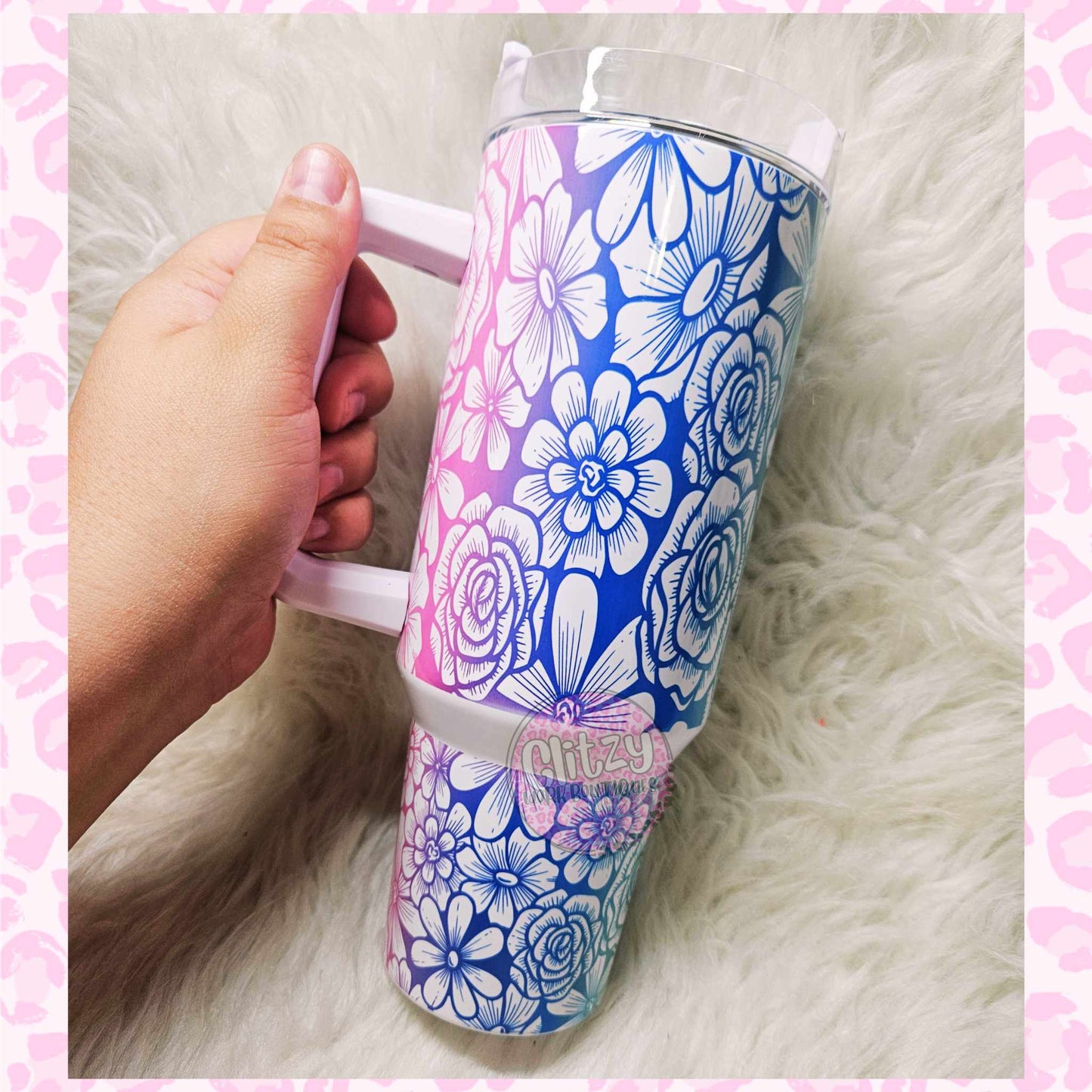 FLORAL OMBRE DUPE 40OZ TUMBLER