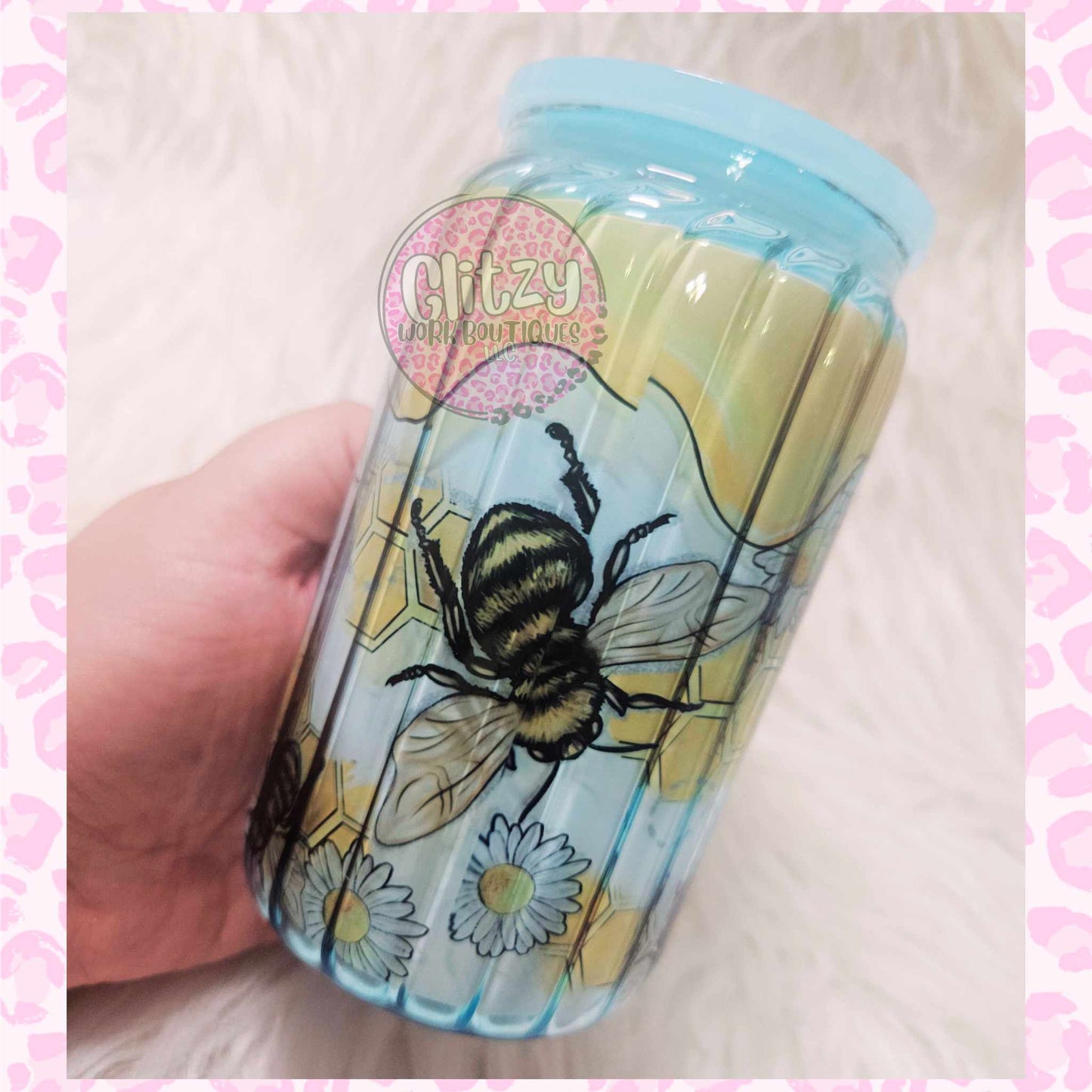 HONEYCOMB HONEYBEE 16OZ LIBBEY GLASS