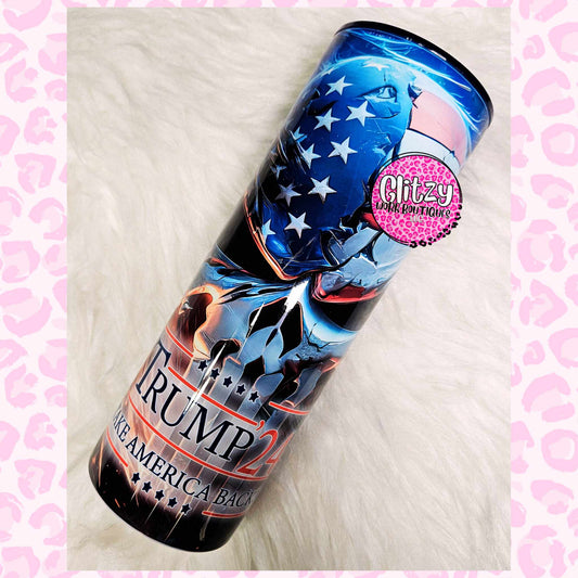 TRUMP 24' MAKE AMERICA GREAT AGAIN SKULL TUMBLER