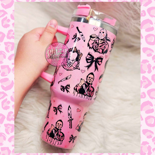 CUTE MEAN HORROR HOLOGRAPHIC DUPE 40OZ TUMBLER