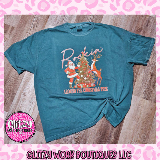 ROCKIN' AROUND THE CHRISTMAS TREE TEE