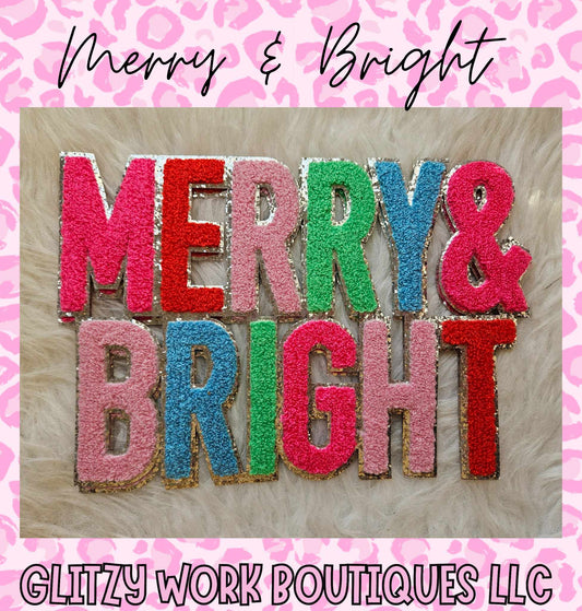 MERRY & BRIGHT CHENILLE PATCHED APPAREL