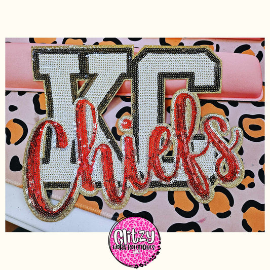 KC SEQUIN CHIEFS PATCHED APPAREL