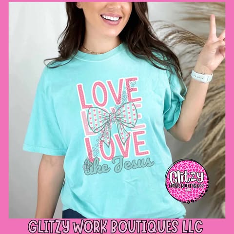 LOVE LIKE JESUS COQUETTE BOW APPAREL