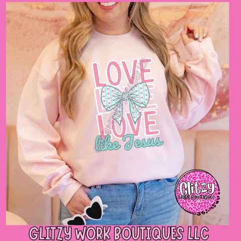 LOVE LIKE JESUS COQUETTE BOW APPAREL