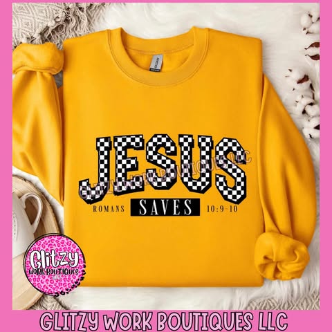 JESUS SAVES CHECKERED APPAREL