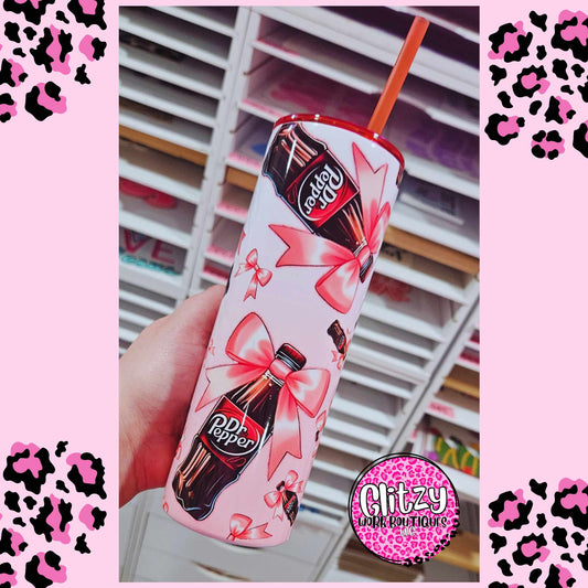 DR PEPPER COQUETTE BOW TUMBLER