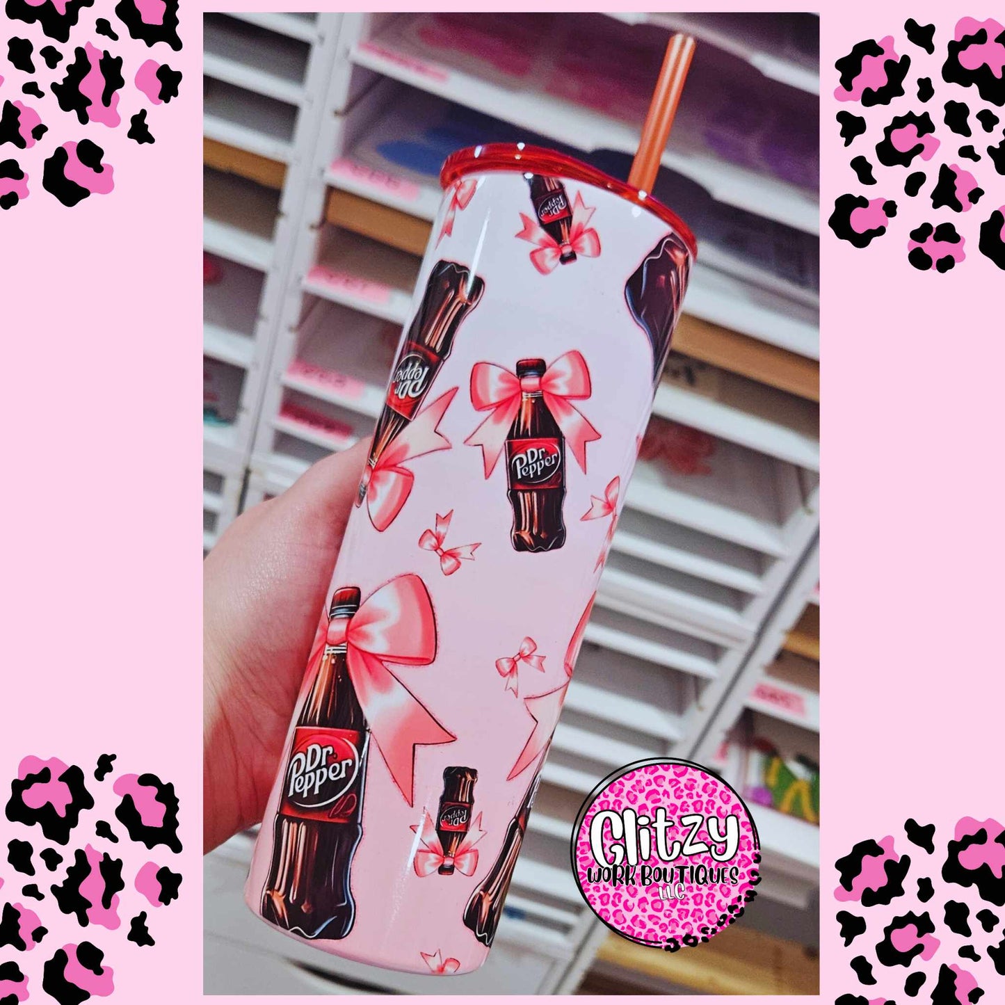 DR PEPPER COQUETTE BOW TUMBLER