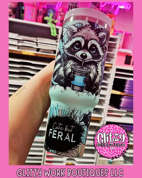 CUTE BUT FERAL PASTEL DUPE 40OZ TUMBLER