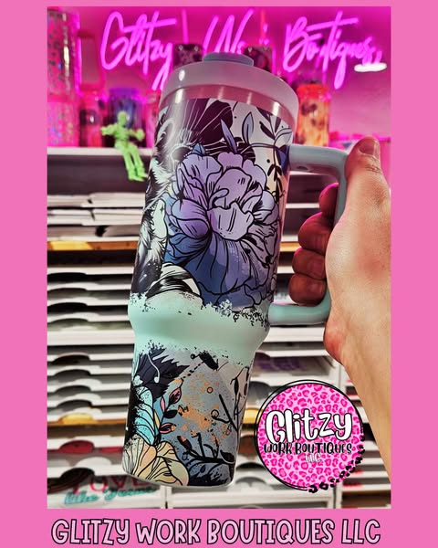 CUTE BUT FERAL PASTEL DUPE 40OZ TUMBLER