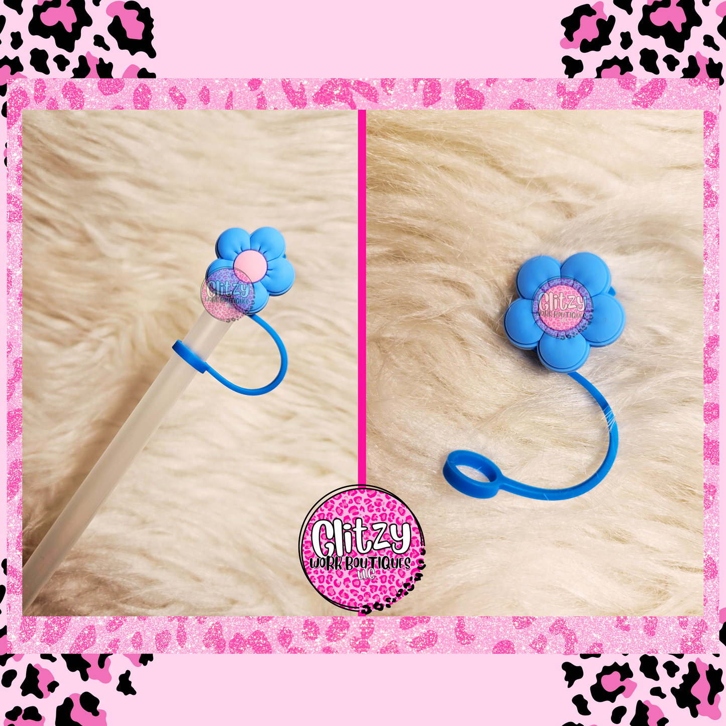 DAISY FLOWER STRAW TOPPERS