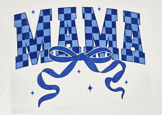 BLUE CHECKERED MAMA COQUETTE BOW