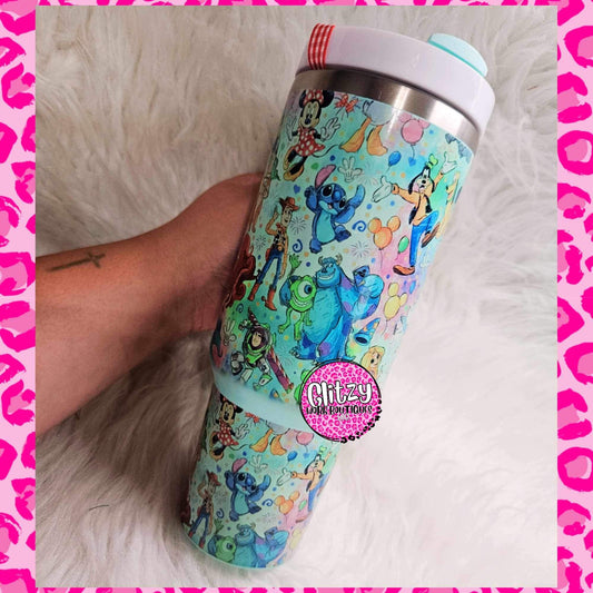 COLORFUL CHARACTER PASTEL DUPE 40OZ TUMBLER