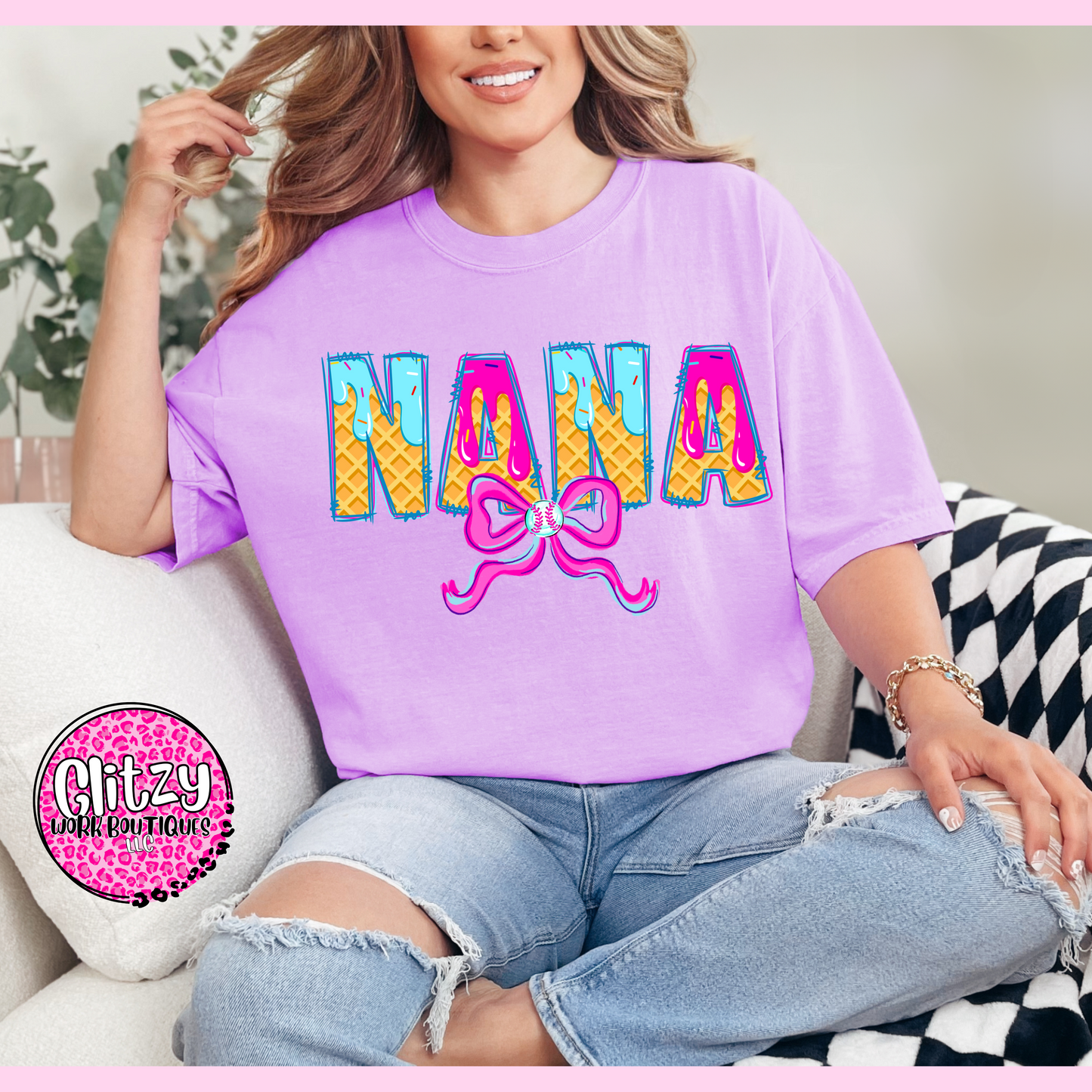 ICE CREAM BASEBALL PRINTED APPAREL