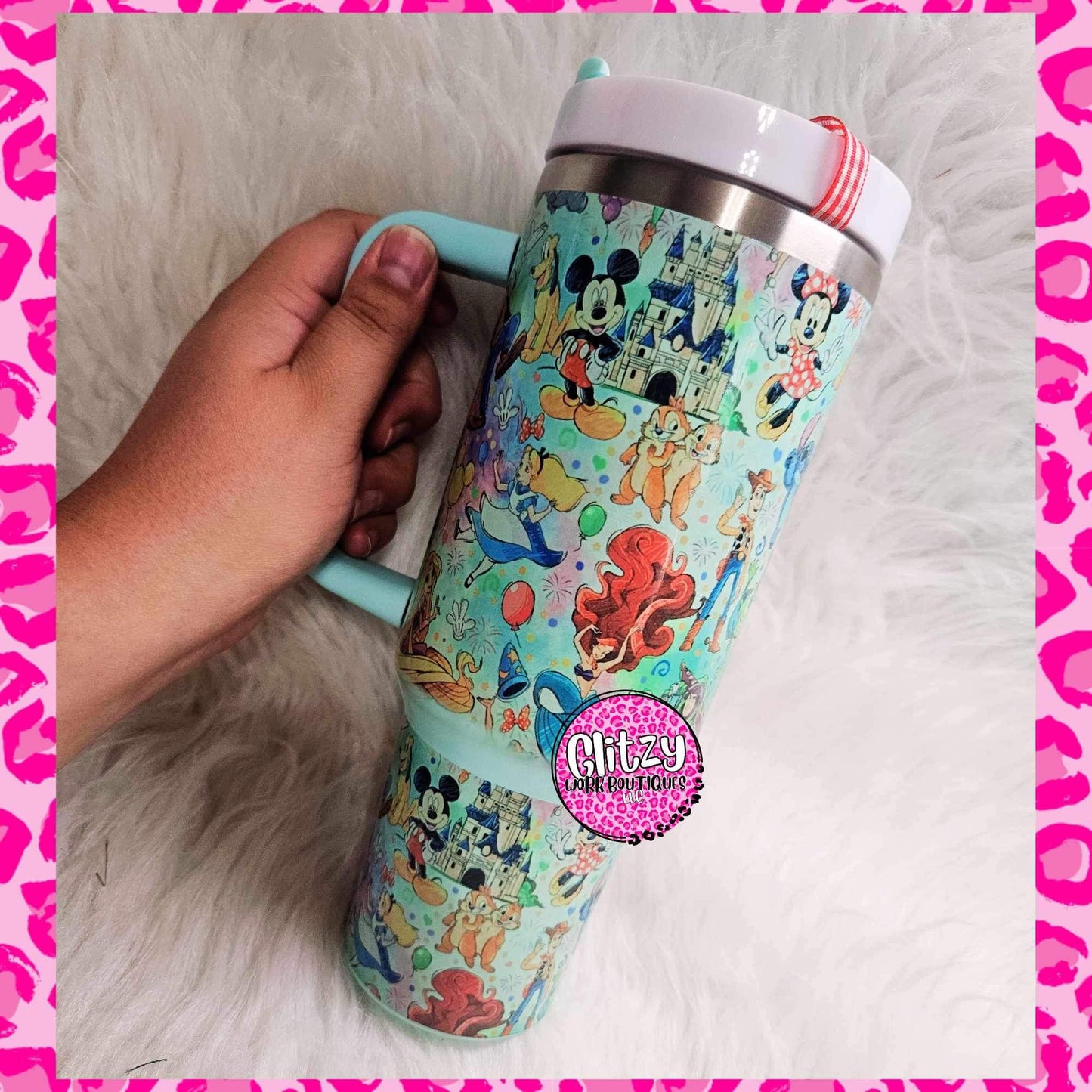 COLORFUL CHARACTER PASTEL DUPE 40OZ TUMBLER