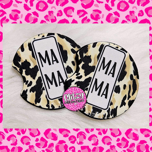 MAMA LEOPARD CAR COASTER