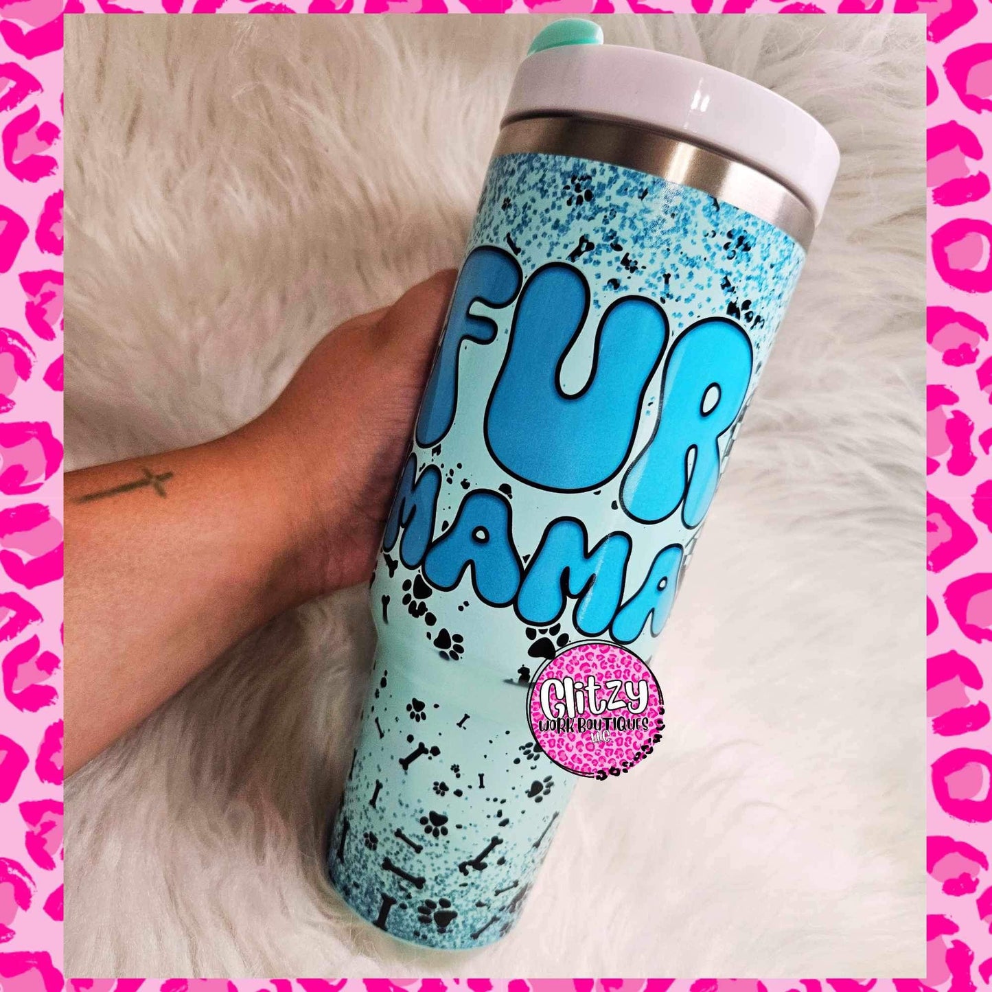 FUR MAMA PASTEL DUPE 40OZ TUMBLER