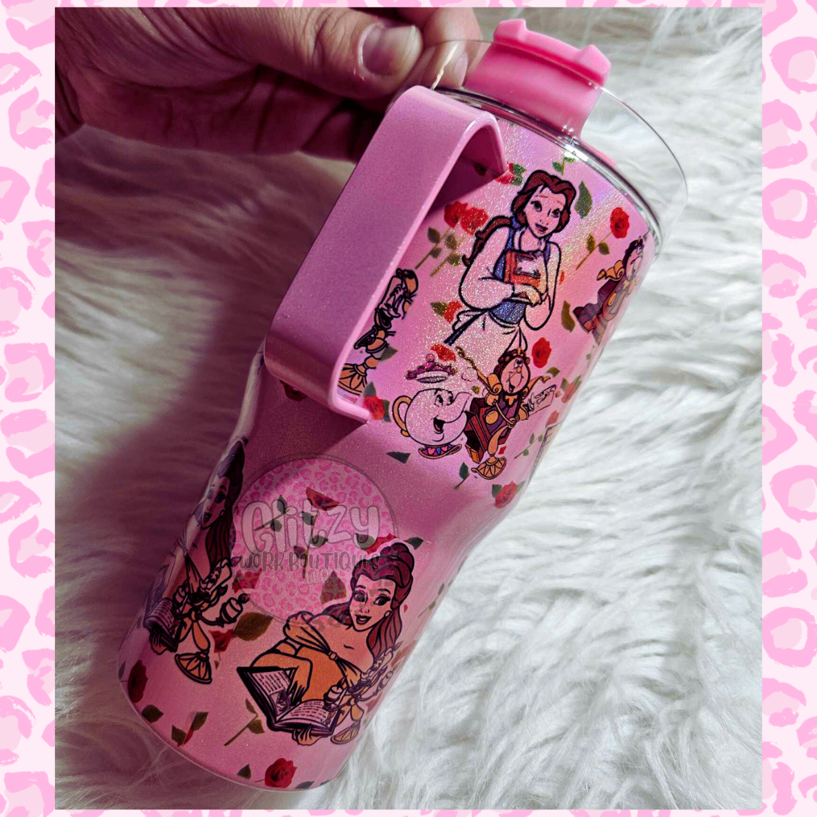 PRINCESS BELLE CHARACTER 20oz KID DUPE TUMBLER