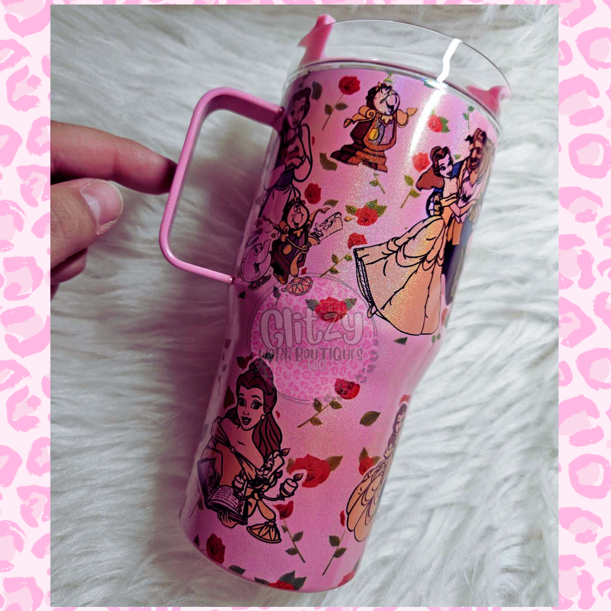 PRINCESS BELLE CHARACTER 20oz KID DUPE TUMBLER