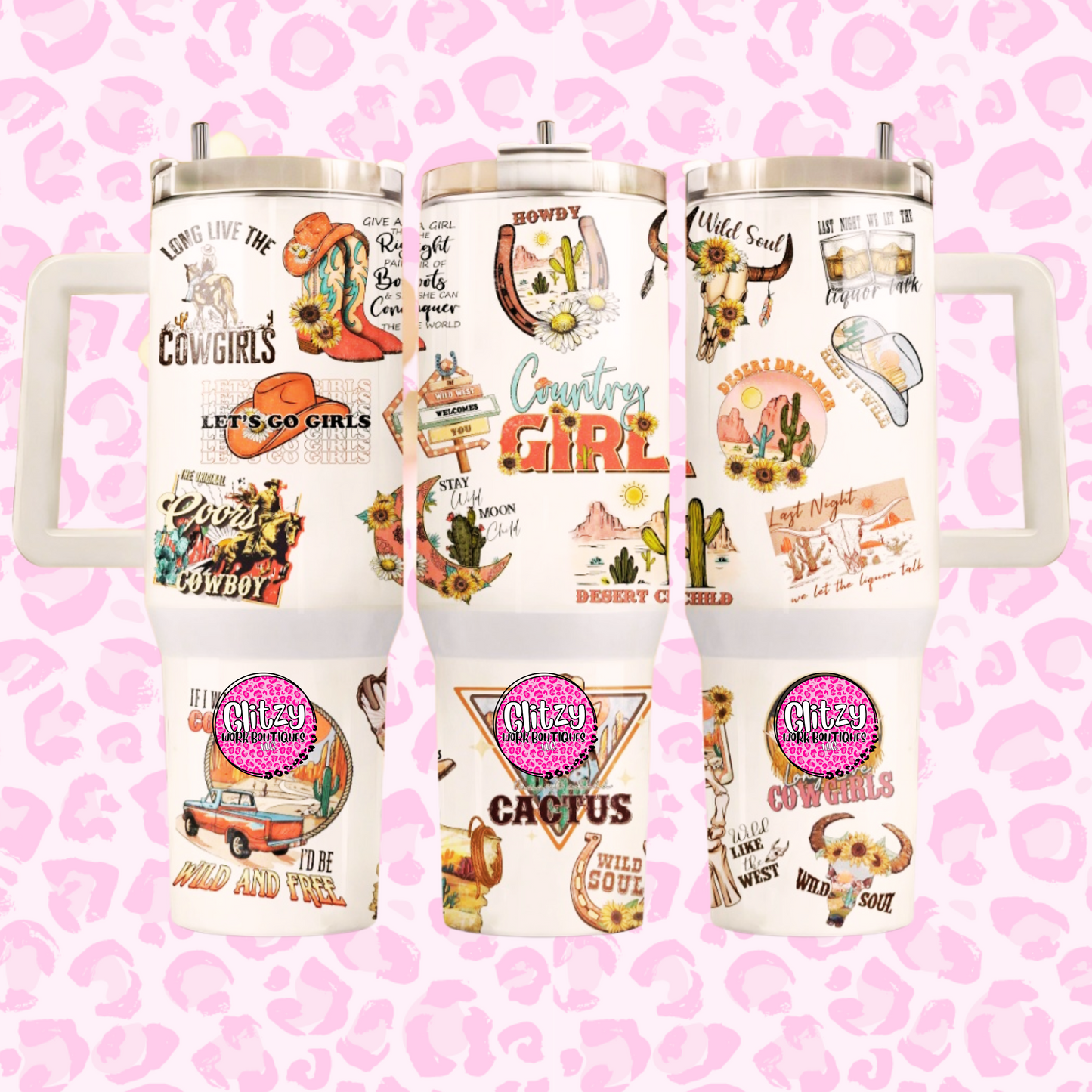 COUNTRY GIRL DUPE 40OZ TUMBLER