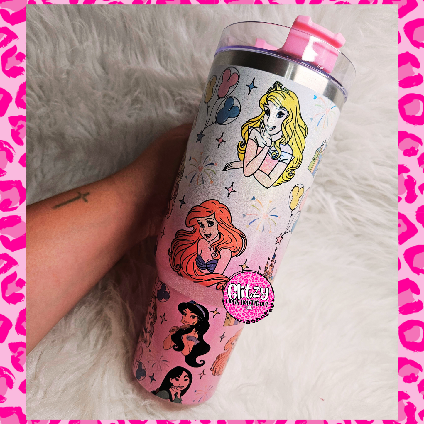 CHARACTER PRINCESS DUPE 40OZ TUMBLER