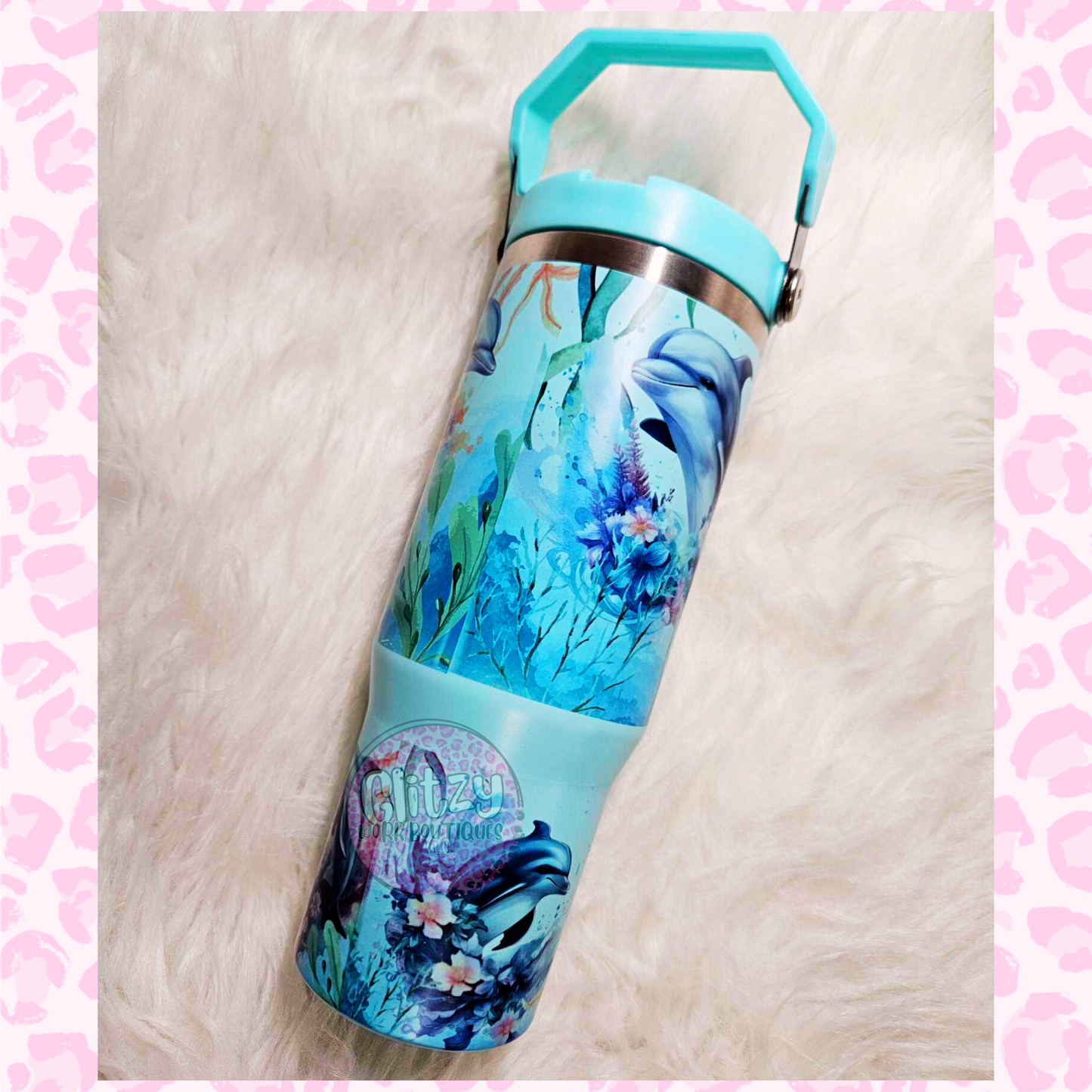 DOLPHIN 30oz FLIP TOP TUMBLER