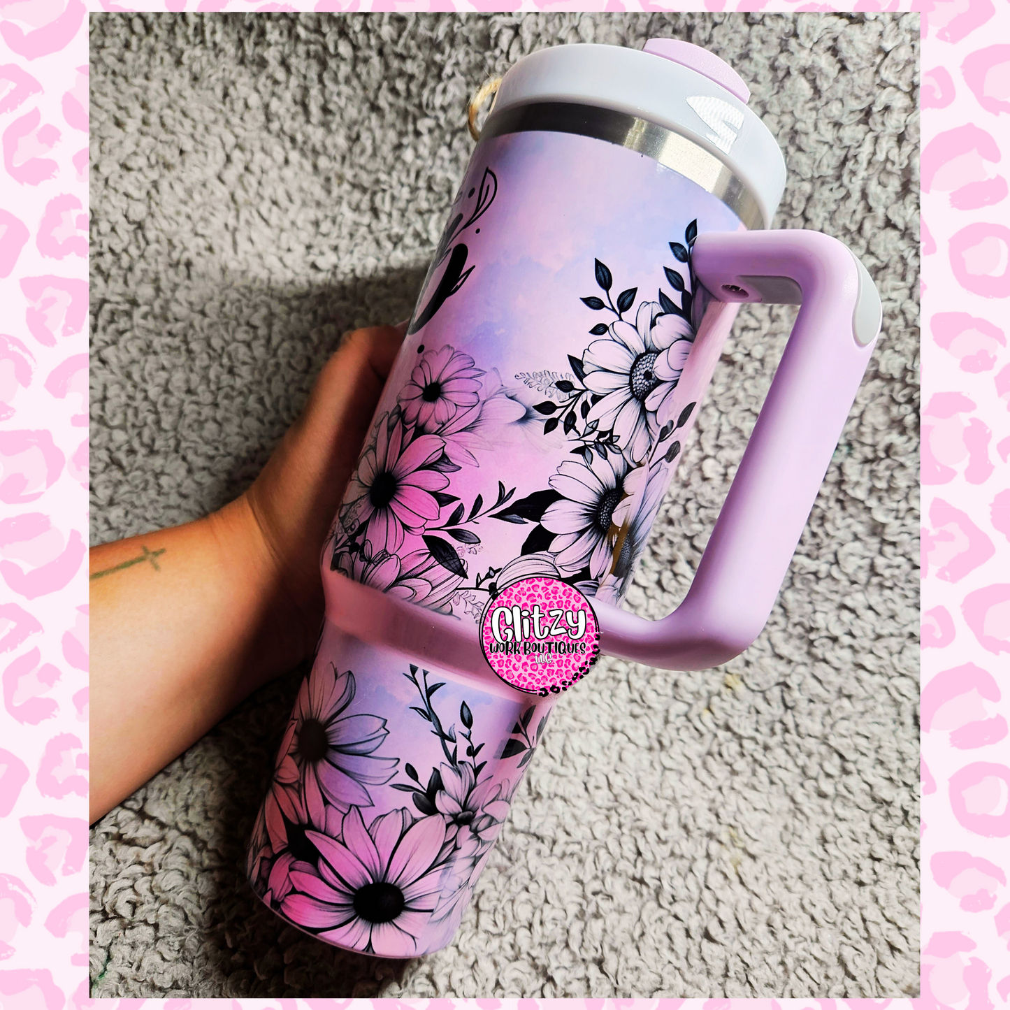 FLORAL MAMA PASTEL DUPE 40OZ TUMBLER