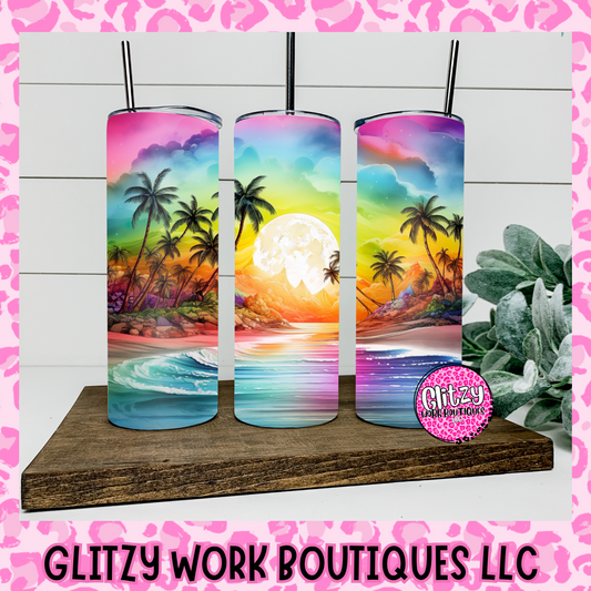 BEACHIN SUNSET TUMBLER