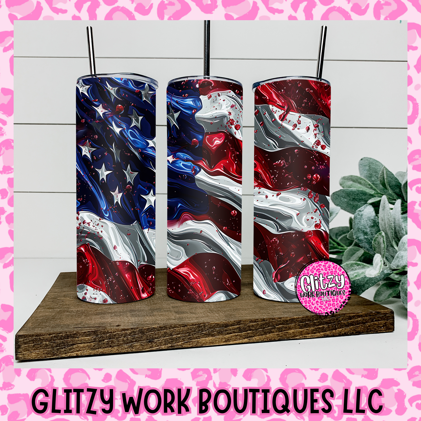 AMERICAN FLAG TUMBLER