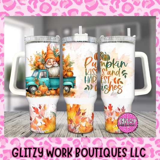 PUMPKIN KISSES & HARVEST WISHES 40oz TUMBLER