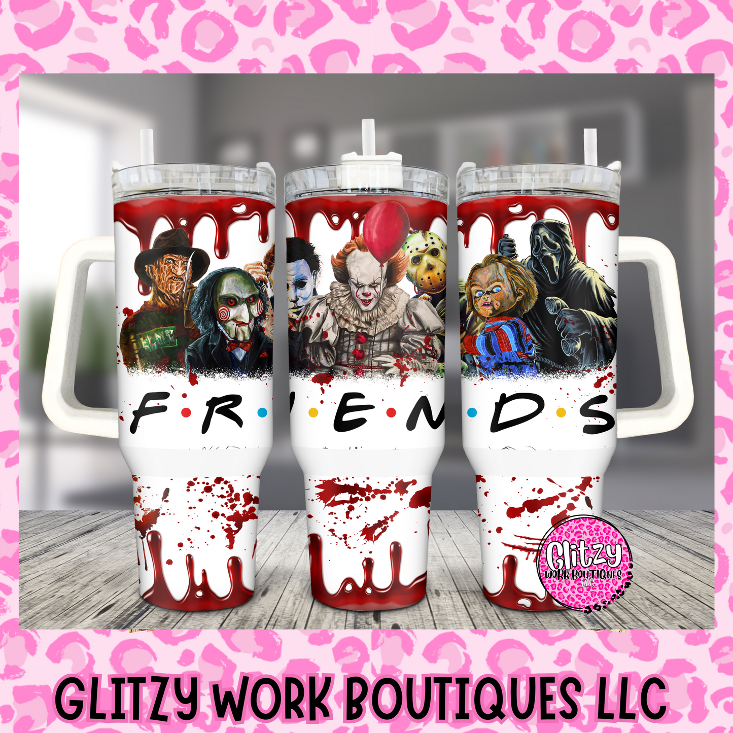 FRIENDS HORROR PASTEL 40oz TUMBLER