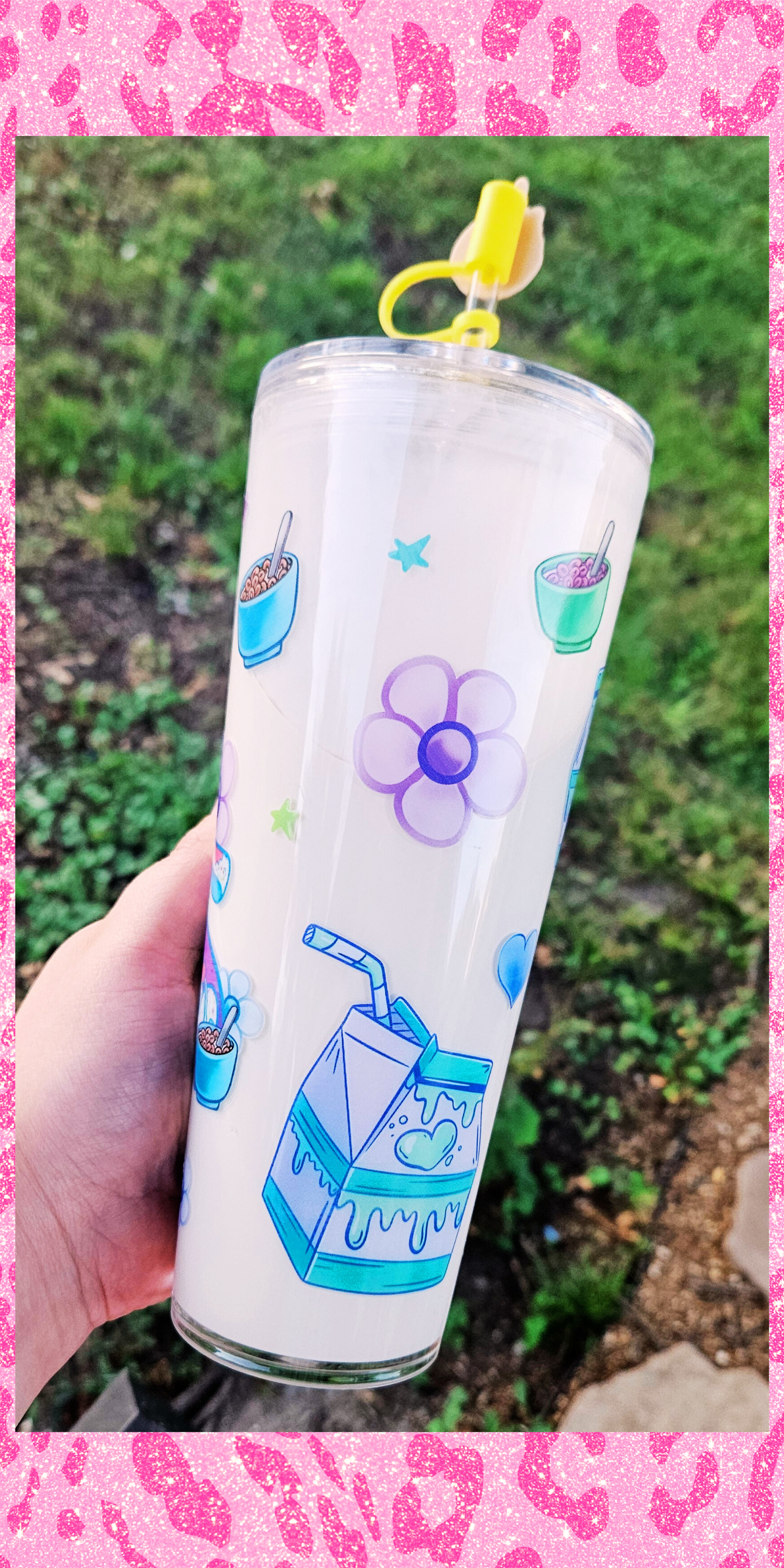 24oz CEREAL MILK SNOW GLOBE TUMBLER