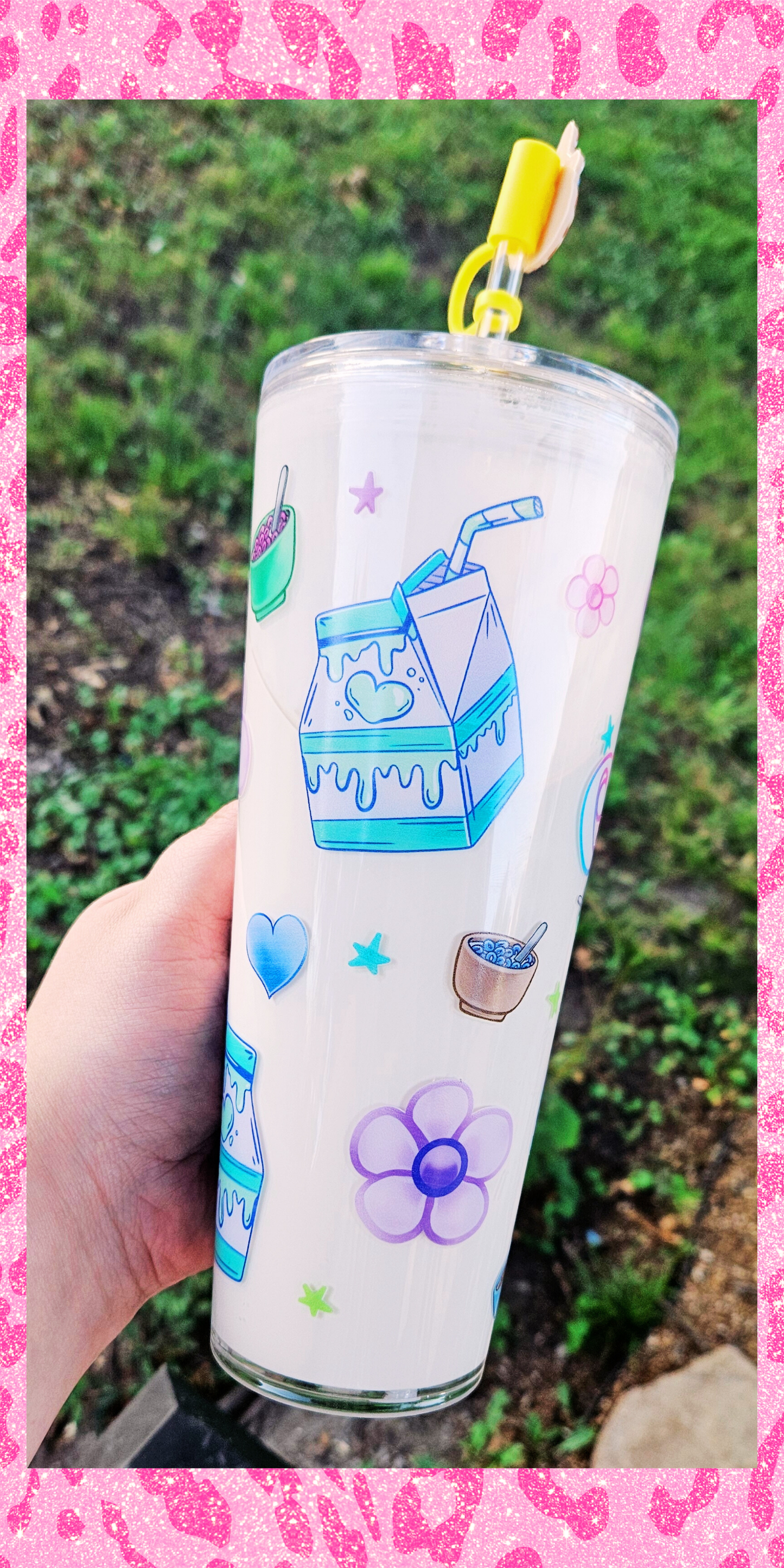 24oz CEREAL MILK SNOW GLOBE TUMBLER